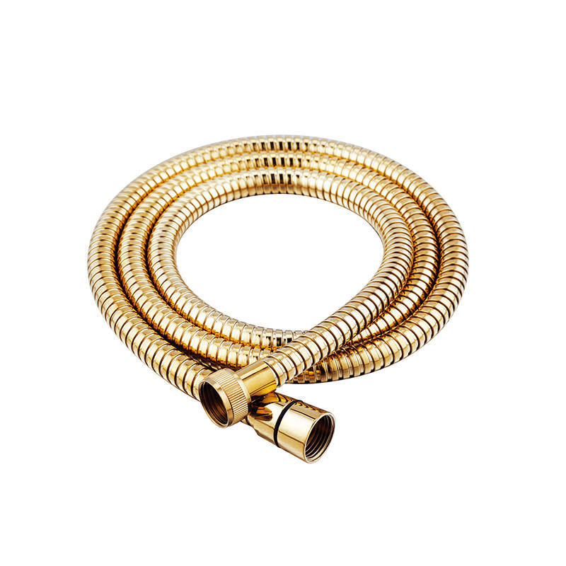 RT-L009 superior gold plated finishing flexible shower hose for handheld shower head in bathroom