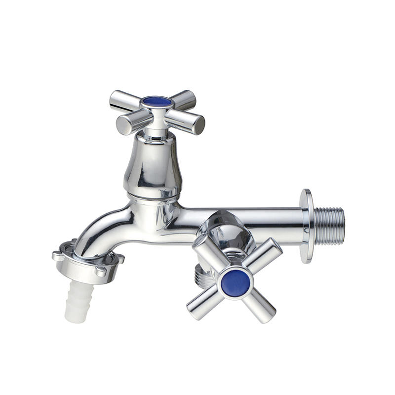 FACTORY Plastic CHROME Water Faucet Tap Double Bibcock Faucet