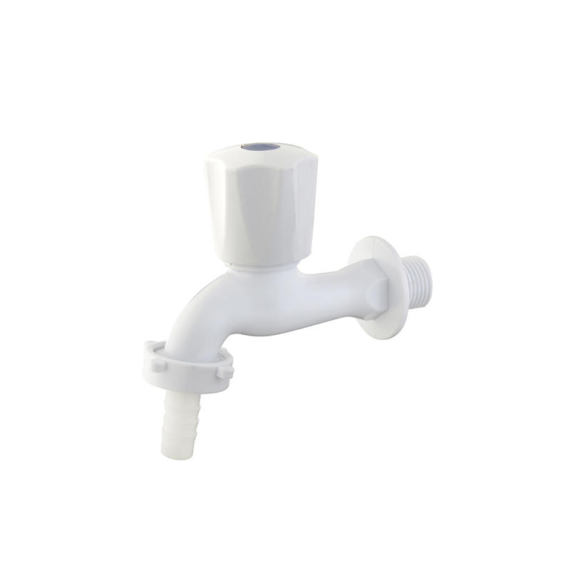 White ABS plastic faucet with hose mouth