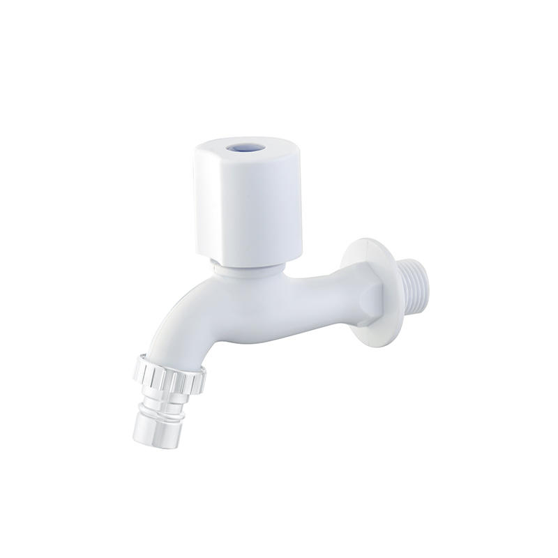 White ABS plastic faucet with hose mouth
