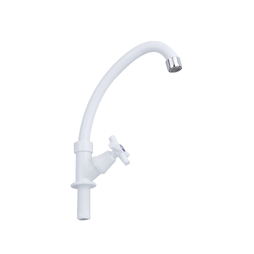 High quality White ABS Kitchen Faucet tap deck mounted