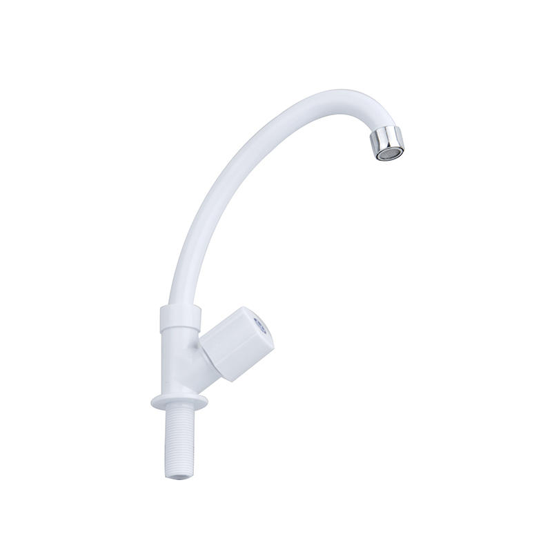 High quality White ABS Kitchen Faucet tap deck mounted