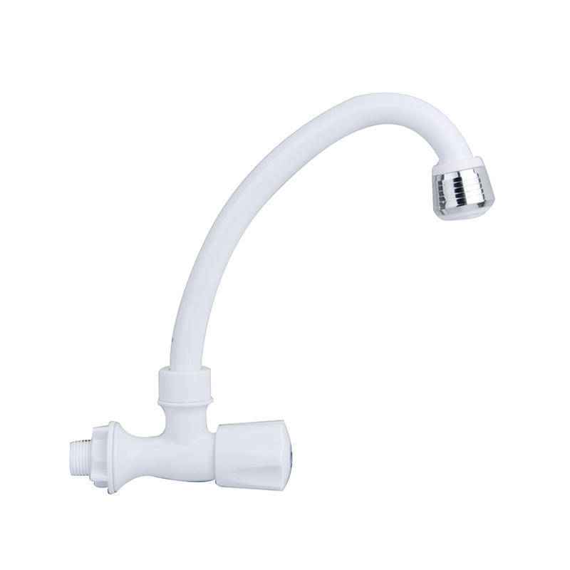 White Ceramic Single Hole ABS pipe faucet