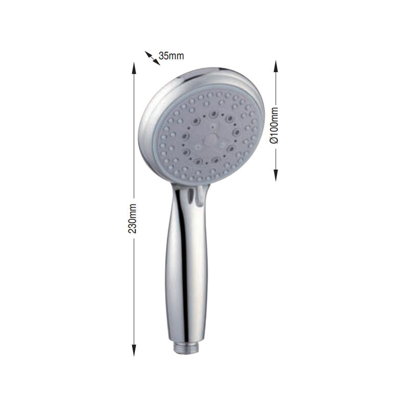Adjustable 5 Spray Settings Detachable Handheld Showerhead