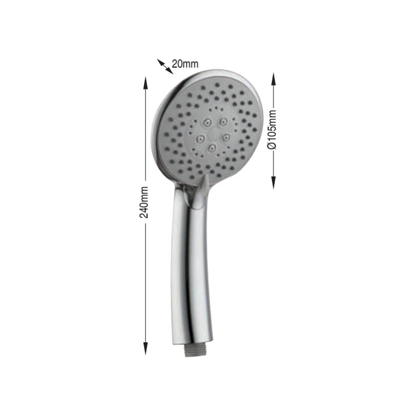 High quality luxury hand held ABS 5 functions high pressure rainfall filtered spray shower head