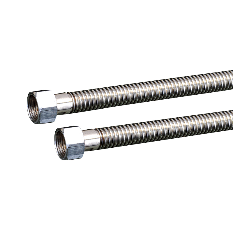 Flexible gas pipe with stainless steel compression fittings