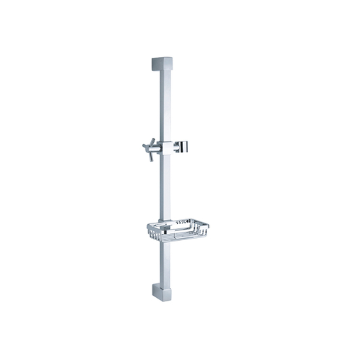 Shower Slide Bar Shower Stainless Steel Pipe with Dish Chrome