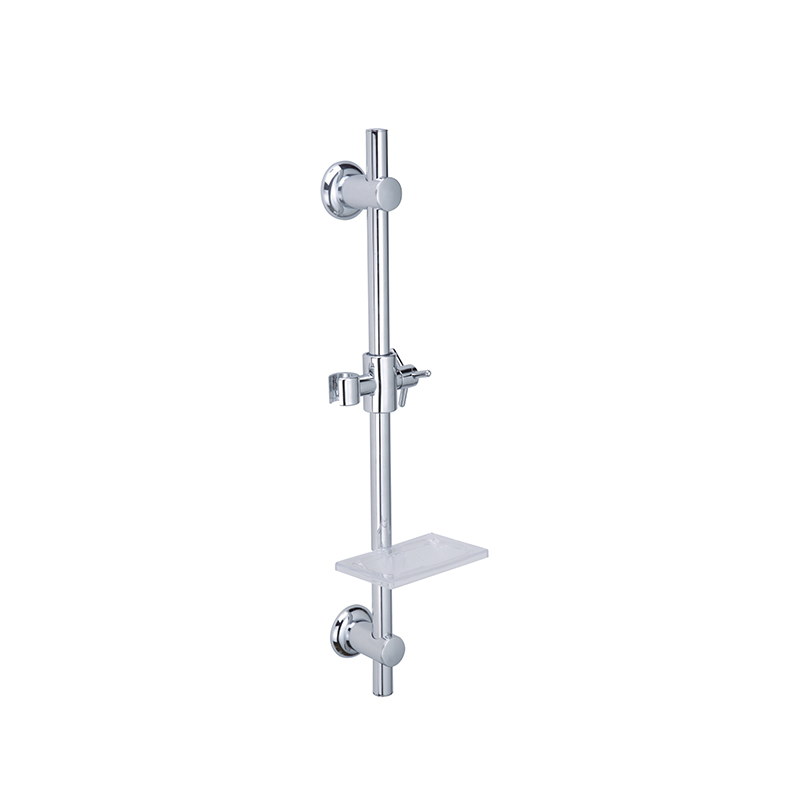 Bathroom chrome finish shower rail shower set sliding bar